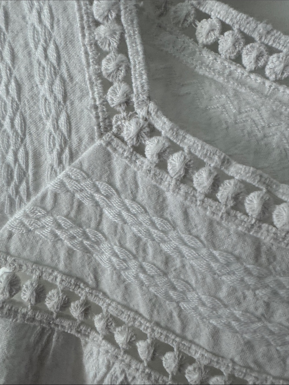 Talbots White Textured Square-Neck Sleeveless Tank - Picture 4 of 8